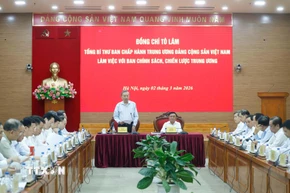 Tổng Bí thư Tô Lâm phát biểu. (Ảnh: Thống Nhất/TTXVN)