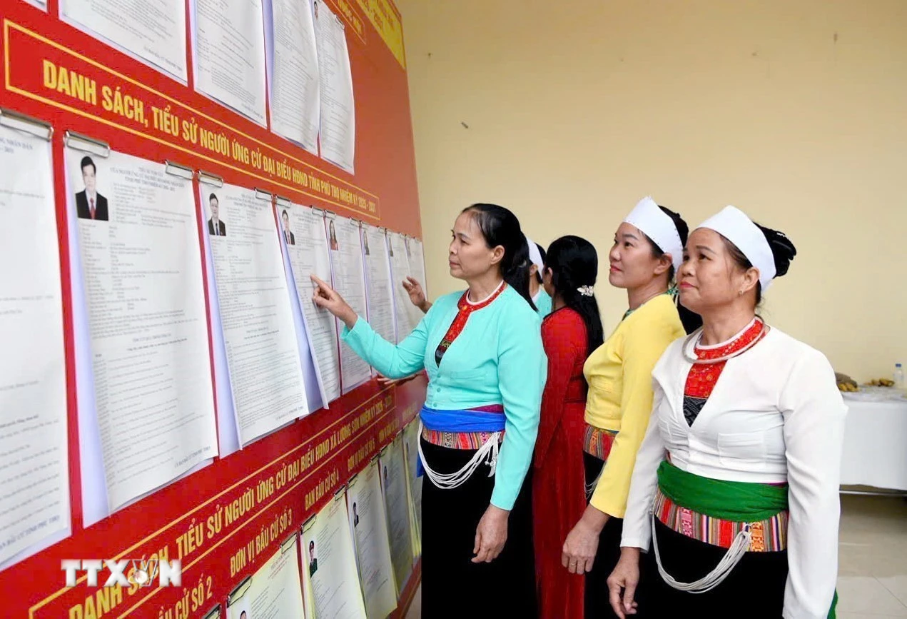 Nghiên cứu danh sách các ứng cử viên. (Ảnh: Tạ Toàn/TTXVN)