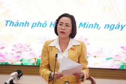 Phó Chủ tịch Quốc hội Nguyễn Thị Thanh nhấn mạnh, Thành phố Hồ Chí Minh cần tiếp tục bám sát lộ trình 36 ngày "nước rút" còn lại cho công tác chuẩn bị bầu cử. (Ảnh: Hữu Duyên/TTXVN)