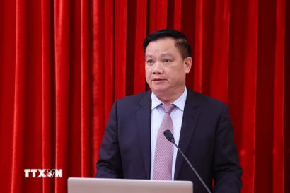 Bí thư Tỉnh ủy Nghệ An Nguyễn Khắc Thận. (Ảnh: Văn Điệp/TTXVN)