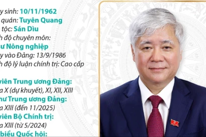 Ủy viên Bộ Chính trị, Phó Bí thư thường trực Đảng ủy Quốc hội Đỗ Văn Chiến