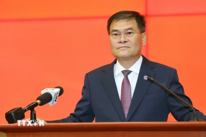 Ông Bùi Văn Khắng, Phó Bí thư Tỉnh ủy, Chủ tịch Ủy ban Nhân dân tỉnh Quảng Ninh. (Ảnh: Văn Đức/TTXVN)