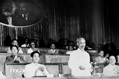 Đại hội đại biểu toàn quốc Đảng Lao động Việt Nam lần thứ III (5-10/9/1960), tại Hà Nội. (Ảnh: TTXVN)