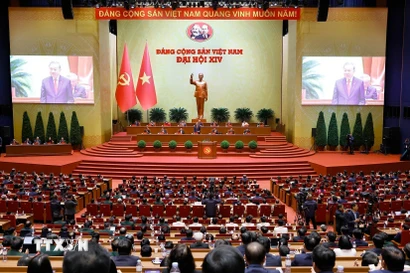 Đại hội đại biểu toàn quốc lần thứ XIV của Đảng. (Ảnh: TTXVN)