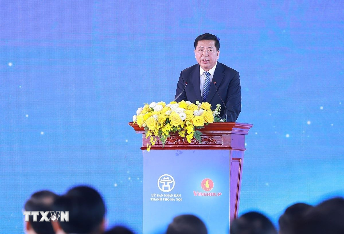 Bộ trưởng Bộ Xây dựng Trần Hồng Minh phát biểu. (Ảnh: Dương Giang/TTXVN)