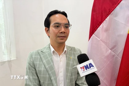 Ông Thái Thanh Long, Trưởng ban liên lạc Hiệp hội Doanh nghiệp Việt Nam tại Indonesia. (Ảnh: Minh Thái/TTXVN)