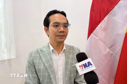 Ông Thái Thanh Long, Trưởng ban liên lạc Hiệp hội Doanh nghiệp Việt Nam tại Indonesia. (Ảnh: Minh Thái/TTXVN)