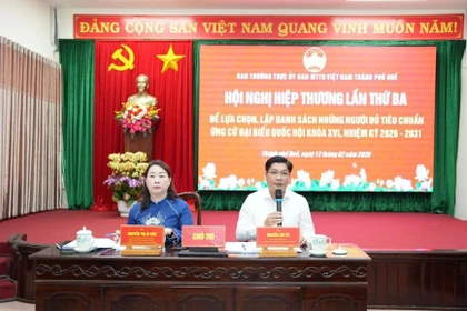 Hội nghị hiệp thương lần thứ ba đã lựa chọn, lập danh sách người đủ tiêu chuẩn ứng cử. (Nguồn: Cổng thông tin điện tử Thành phố Huế)