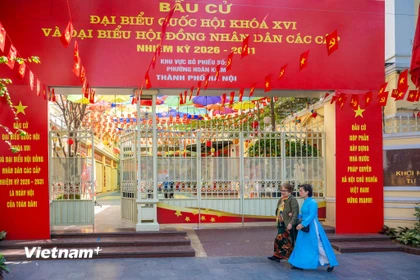 Cuộc bầu cử đại biểu Quốc hội khóa XVI và Hội đồng Nhân dân các cấp nhiệm kỳ 2026-2031 là dấu mốc đặc biệt cho một giai đoạn phát triển mới. (Ảnh: Minh Sơn/Vietnam+)