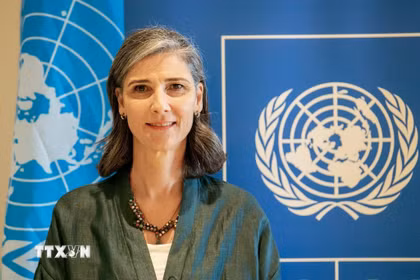 Bà Ramla Khalidi, Trưởng Đại diện Đại diện thường trú của Chương trình Phát triển của Liên hợp quốc (UNDP) tại Việt Nam. (Nguồn: TTXVN phát)