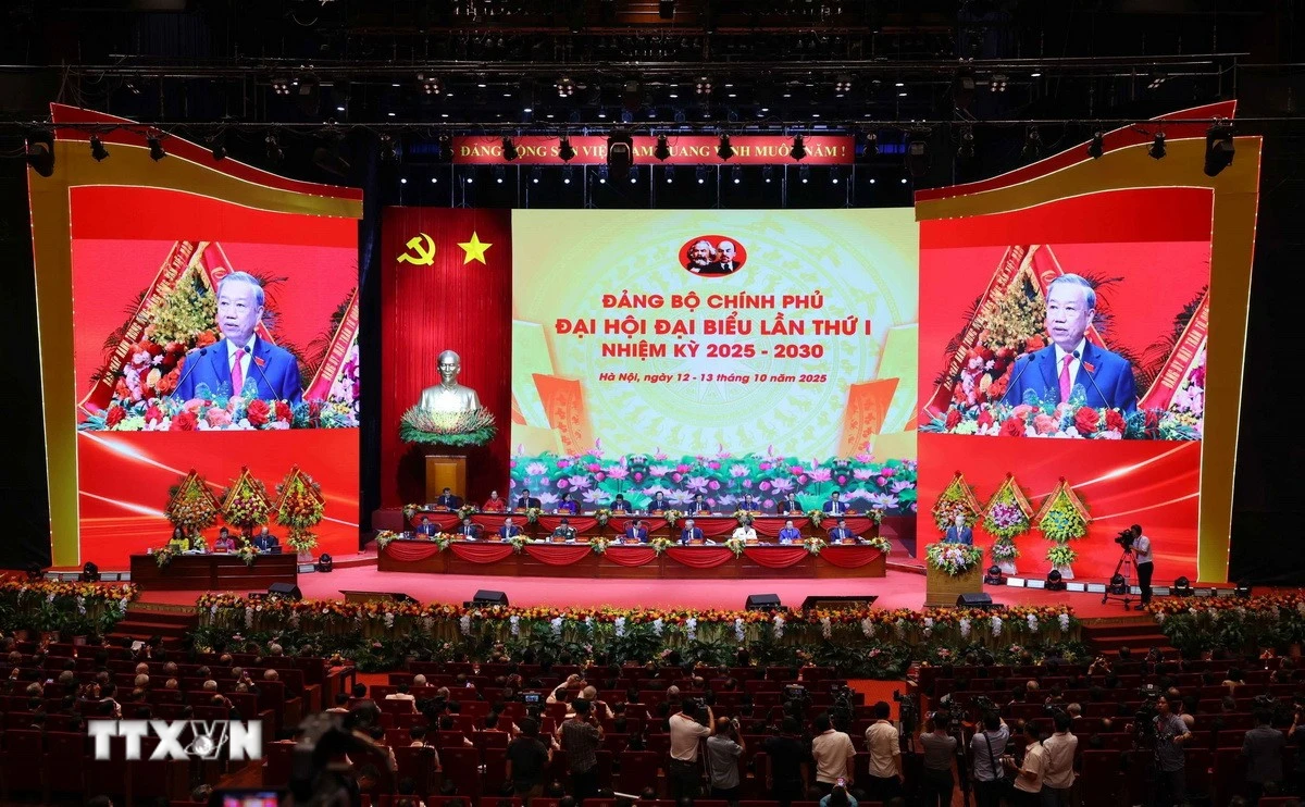 Tổng Bí thư Tô Lâm phát biểu chỉ đạo. (Ảnh: Phạm Kiên/ TTXVN)