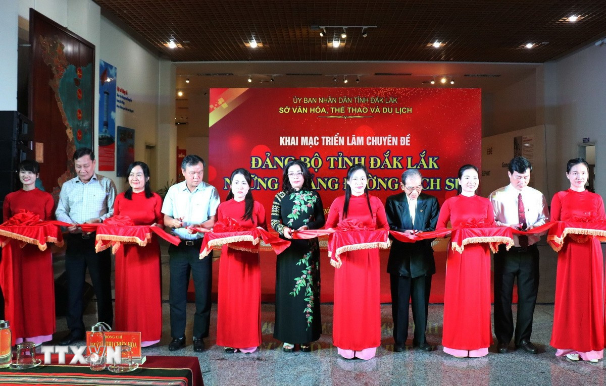 Quang cảnh trung tâm Ngã Sáu, thành phố Buôn Ma Thuột (tỉnh Đắk Lắk) nhìn từ trên cao. (Ảnh: Hoài Thu/TTXVN)