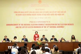 Quang cảnh buổi họp báo. (Ảnh: Tuấn Anh/TTXVN)