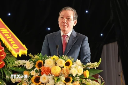 Đồng chí Lương Quốc Đoàn, Ủy viên Trung ương Đảng, Chủ tịch Ban Chấp hành Trung ương Hội Nông dân Việt Nam. (Ảnh: Khánh Hòa/TTXVN)