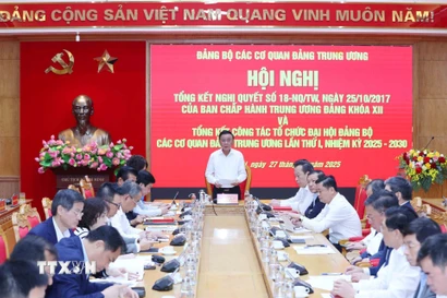 Đồng chí Trần Cẩm Tú phát biểu chỉ đạo. (Ảnh: Phương Hoa/TTXVN)