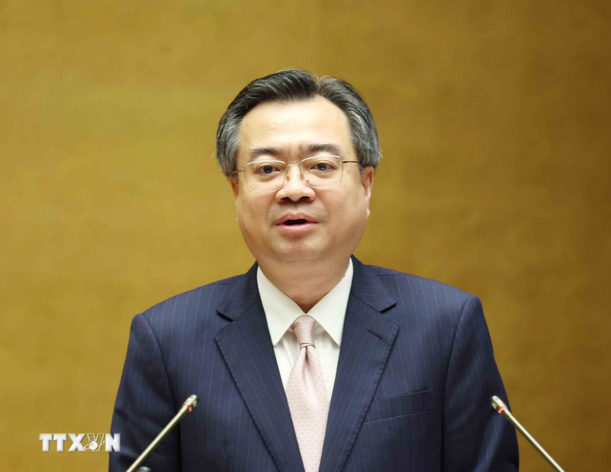 Đồng chí Nguyễn Thanh Nghị, Ủy viên Bộ Chính trị, Bí thư Trung ương Đảng, Trưởng Ban Chính sách, Chiến lược Trung ương quán triệt nội dung trọng tâm của Nghị quyết số 79-NQ/TW về phát triển kinh tế Nhà nước. (Ảnh: Phương Hoa/TTXVN)