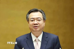 Đồng chí Nguyễn Thanh Nghị, Ủy viên Bộ Chính trị, Bí thư Trung ương Đảng, Trưởng Ban Chính sách, Chiến lược Trung ương quán triệt nội dung trọng tâm của Nghị quyết số 79-NQ/TW về phát triển kinh tế Nhà nước. (Ảnh: Phương Hoa/TTXVN)