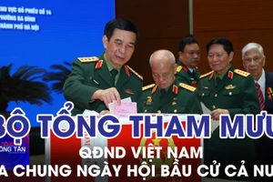 Bộ Tổng Tham mưu QĐND Việt Nam hòa chung ngày hội bầu cử cả nước