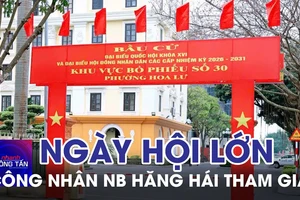 Công nhân ở Ninh Bình tham gia Ngày hội lớn