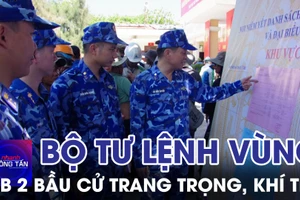 Bộ Tư lệnh Vùng Cảnhg sát biển 2 tổ chức bầu cử trang trọng, khí thế