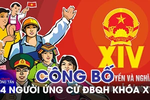 Công bố danh sách 864 người ứng cử đại biểu Quốc hội khóa XVI 