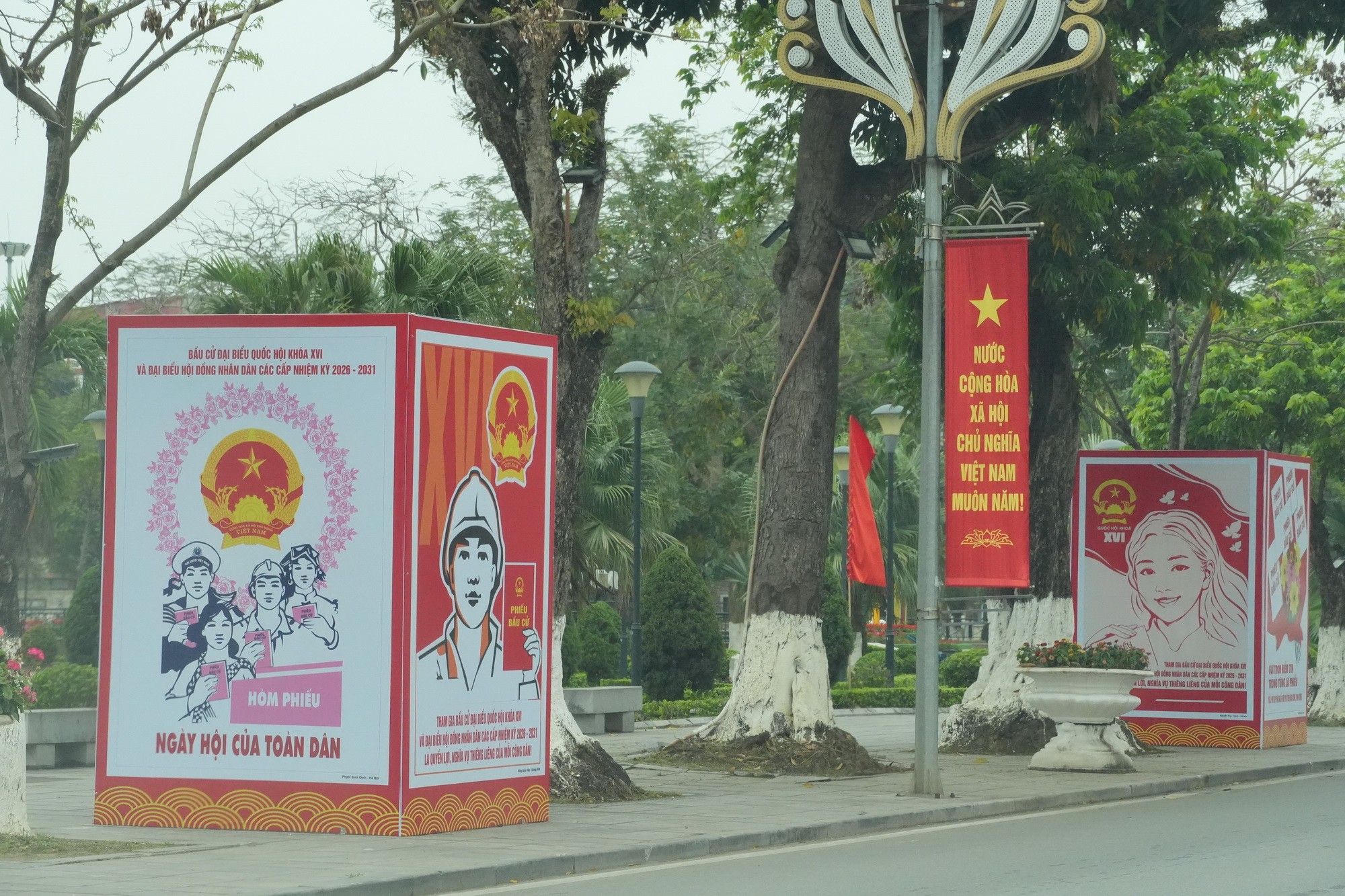 Không khí rộn ràng trước ngày bầu cử đại biểu Quốc hội khóa XVI và Hội đồng Nhân dân các cấp nhiệm kỳ 2026-2031 ở Phú Thọ. (Ảnh: Nguyễn Thảo/TTXVN)