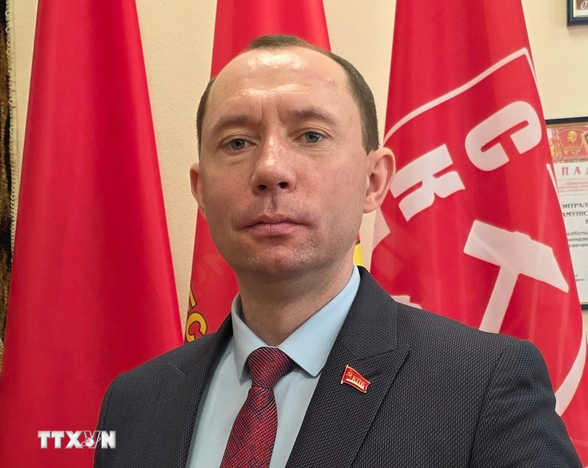 Bí thư thứ nhất Ban Chấp hành Trung ương Đảng Cộng sản Belarus Sergey Syrankov. (Ảnh: TTXVN phát)