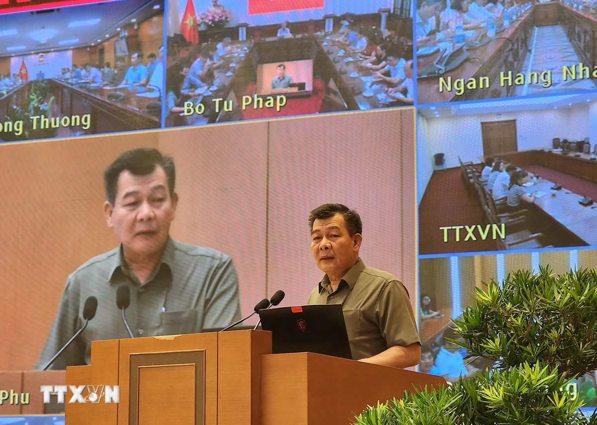 Ông Nguyễn Đức Phong, Phó Bí thư Đảng ủy Chính phủ, phát biểu khai mạc. (Ảnh: Chu Thanh Vân/TTXVN)