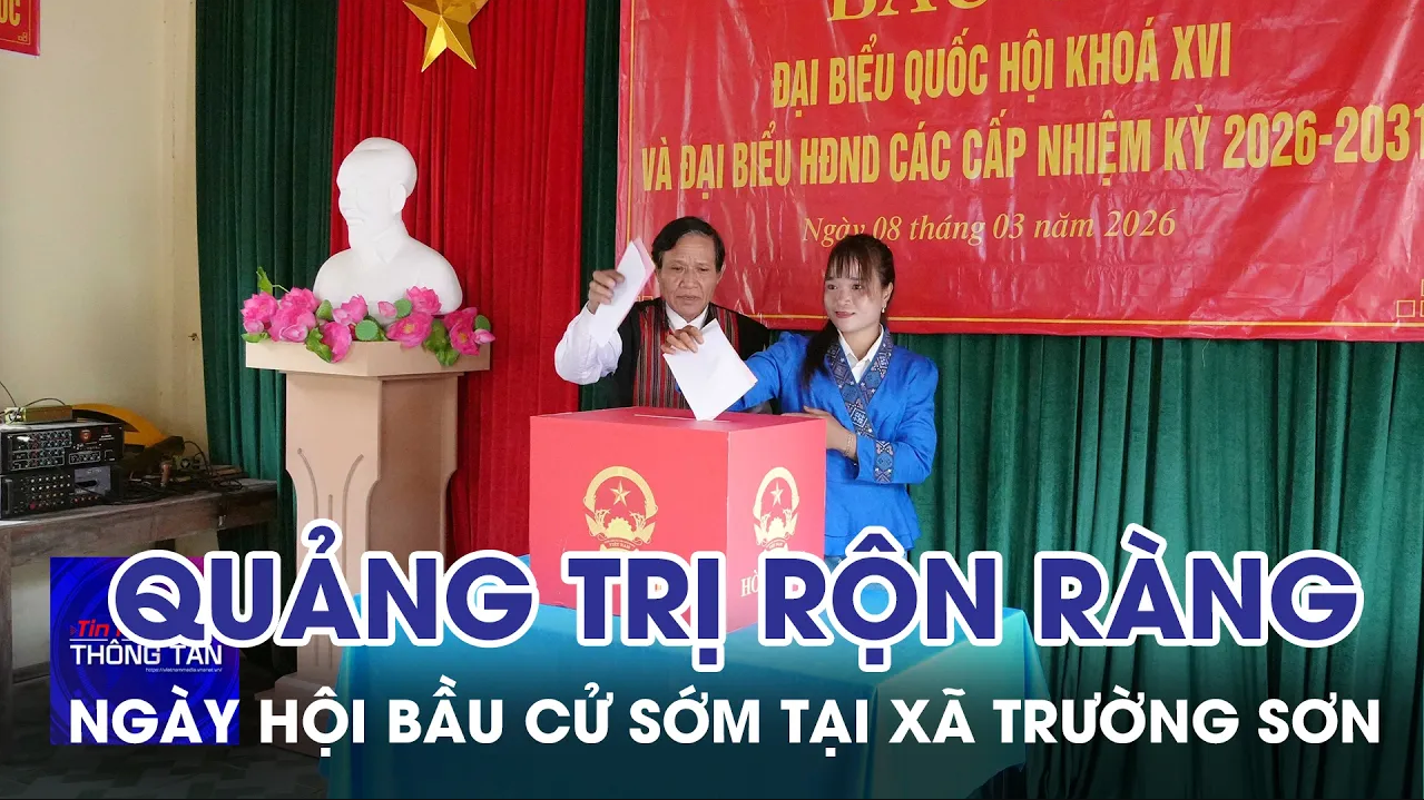 Quảng Trị rộn ràng ngày hội bầu cử sớm tại xã Trường Sơn