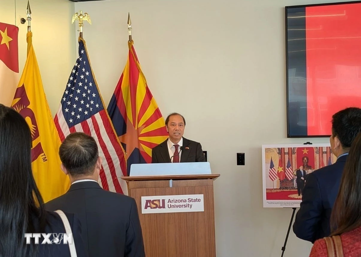 Đại sứ Việt Nam tại Mỹ Nguyễn Quốc Dũng. (Ảnh: TTXVN phát)