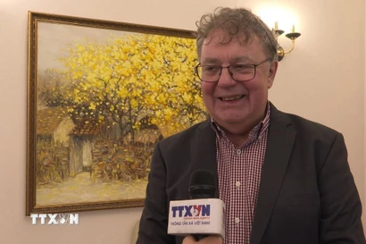 Chủ tịch Đảng Cộng sản Đức, ông Patrik Köbele. (Ảnh: Thuỳ Linh/TTXVN)