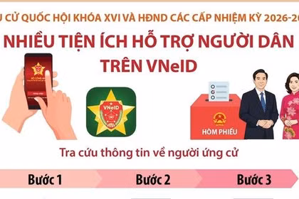 Bầu cử Quốc hội và HĐND các cấp: Cách tra cứu thông tin về người ứng cử trên VNeID