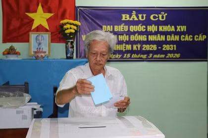 Khai mạc bầu cử sớm tại xã cù lao Tân Phú Đông của tỉnh Đồng Tháp