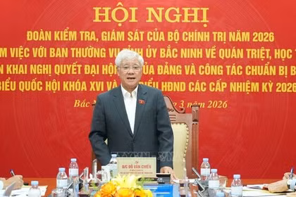 Kiểm tra việc triển khai Nghị quyết Đại hội XIV và công tác bầu cử tại Bắc Ninh