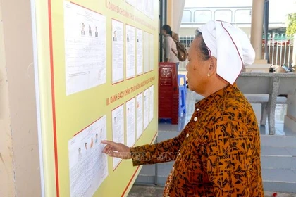 Rộn ràng không khí ngày hội bầu cử tại vùng đồng bào dân tộc