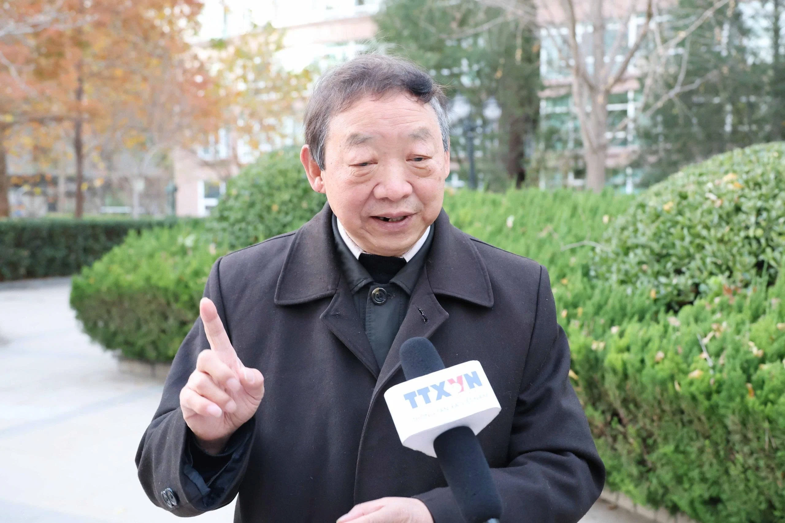 Giáo sư Chu Chấn Minh, Viện Nghiên cứu Nam Á và Đông Nam Á (Côn Minh) Trung Quốc. (Ảnh: Quang Hưng/TTXVN tại Trung Quốc)