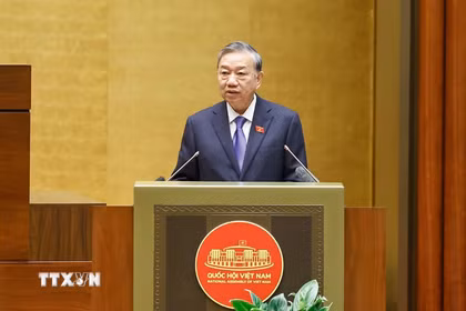 Tổng Bí thư Tô Lâm phát biểu chỉ đạo Hội nghị. (Ảnh: Doãn Tấn/TTXVN)