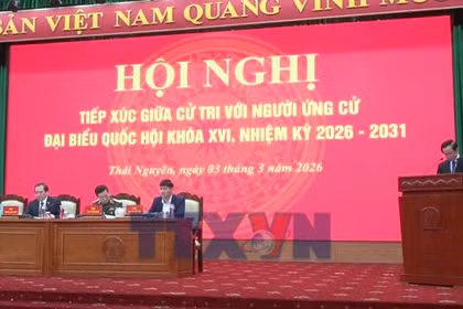 Ứng cử viên Quốc hội khóa XVI Phan Văn Giang tiếp xúc cử tri Thái Nguyên