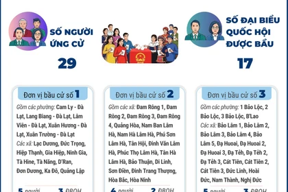 Bầu cử Quốc hội và HĐND: 6 đơn vị bầu cử của tỉnh Lâm Đồng