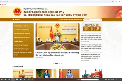 Trang thông tin điện tử bầu cử. (Ảnh chụp màn hình)