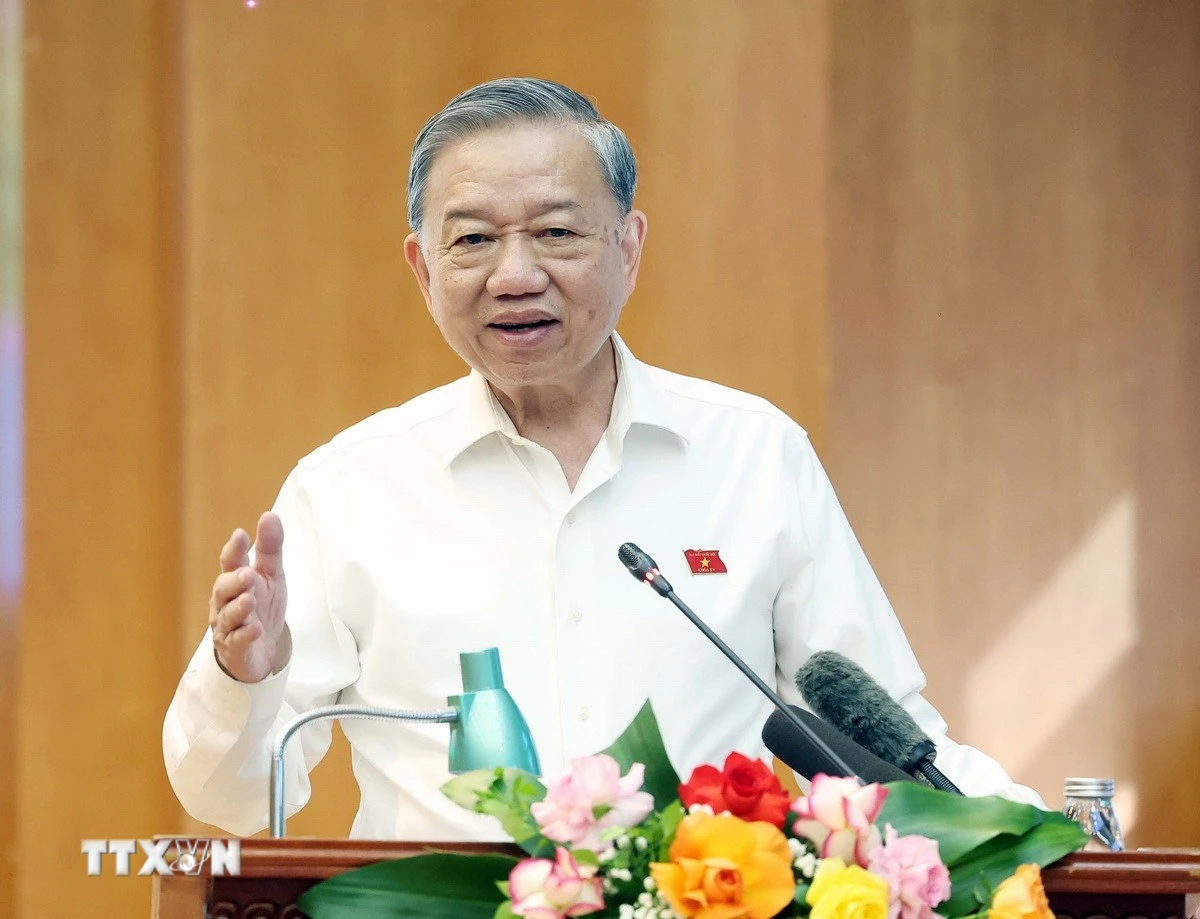 Tổng Bí thư Tô Lâm phát biểu. (Ảnh: Thống Nhất/TTXVN)