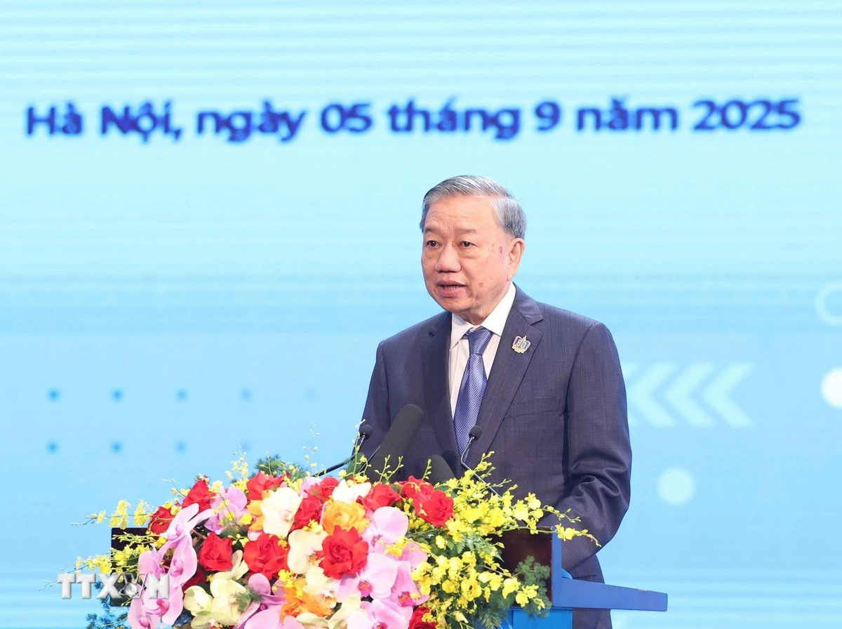 Tổng Bí thư Tô Lâm phát biểu. (Ảnh: Thống Nhất/TTXVN)