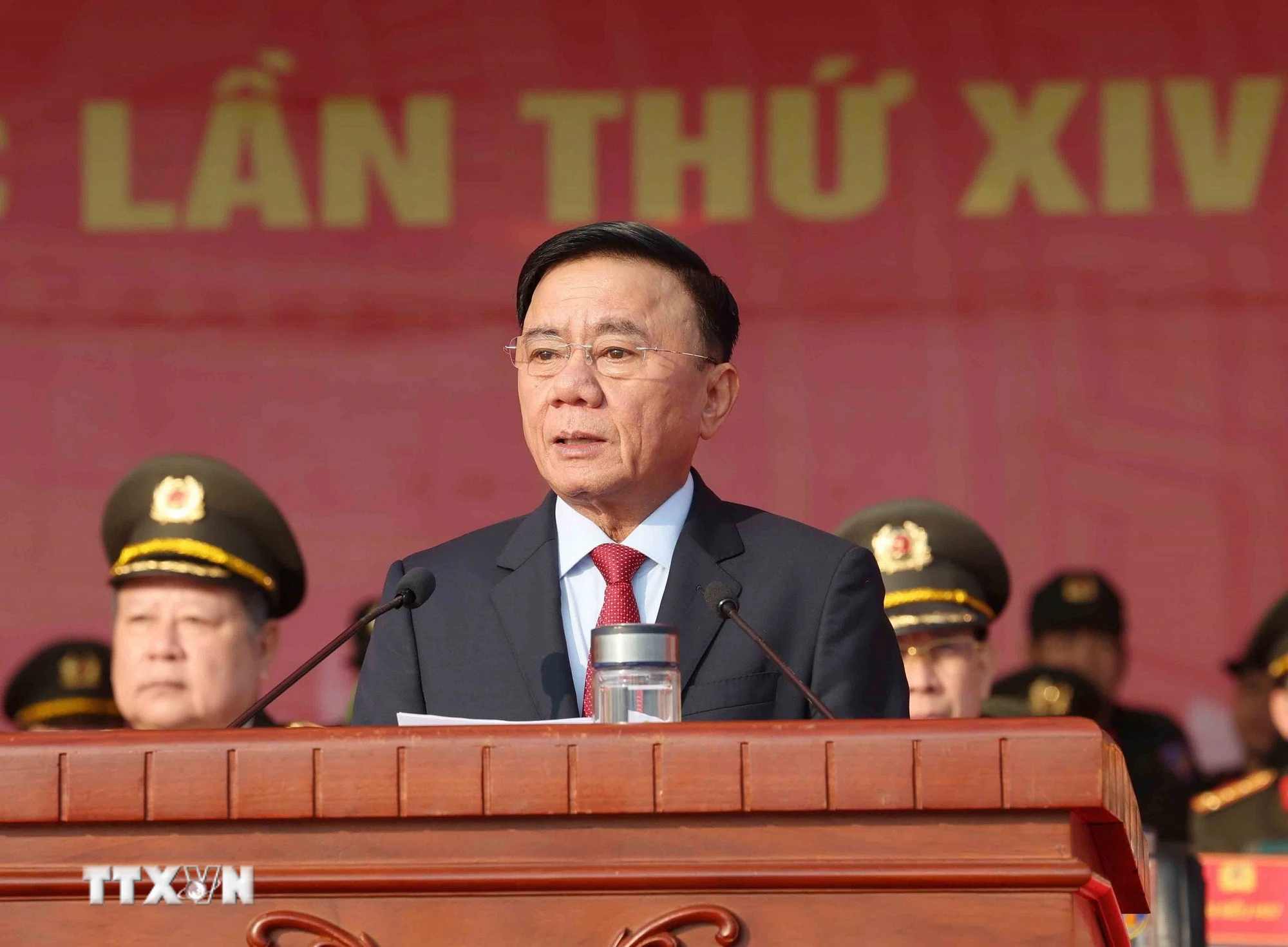 Đồng chí Trần Cẩm Tú, Ủy viên Bộ Chính trị, Thường trực Ban Bí thư phát biểu chỉ đạo. (Ảnh: Phương Hoa/TTXVN)