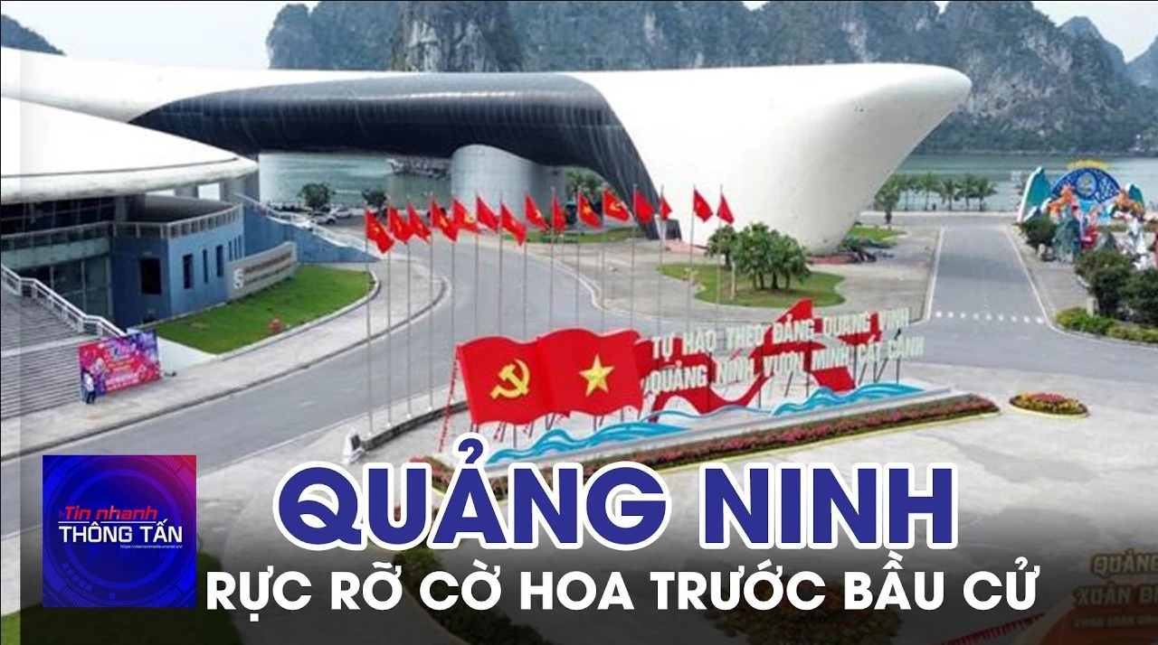 Quảng Ninh rực rỡ cờ hoa trước ngày bầu cử 