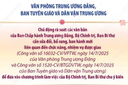 Các nhiệm vụ của Văn phòng Trung ương Đảng, Ban Tuyên giáo và Dân vận Trung ương