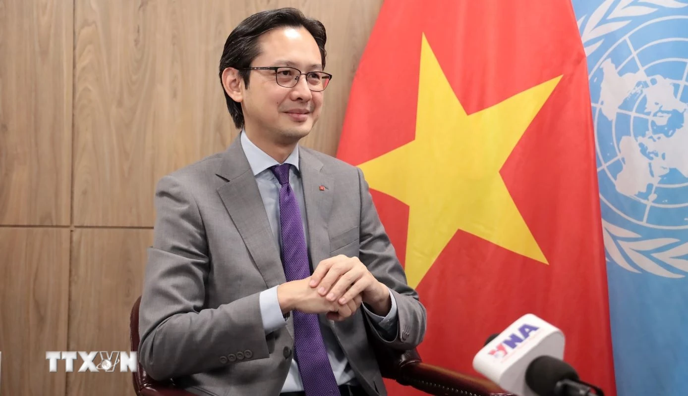Đại sứ Đỗ Hùng Việt, Trưởng Phái đoàn thường trực Việt Nam tại Liên hợp quốc. (Nguồn: TTXVN phát)