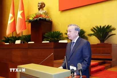 Tổng Bí thư Tô Lâm phát biểu chỉ đạo Hội nghị. (Ảnh: Thống Nhất/TTXVN)