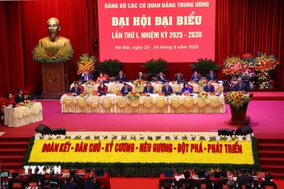 Tổng Bí thư Tô Lâm phát biểu chỉ đạo Đại hội. (Ảnh: Văn Điệp/TTXVN)