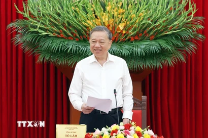 Tổng Bí thư Tô Lâm phát biểu. (Ảnh: Thống Nhất/TTXVN)