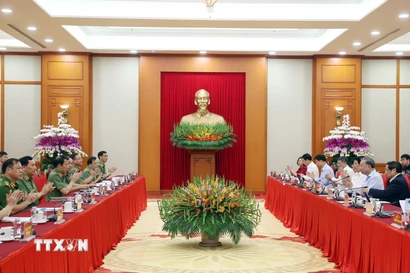 Tổng Bí thư Tô Lâm phát biểu. (Ảnh: Thống Nhất/TTXVN)